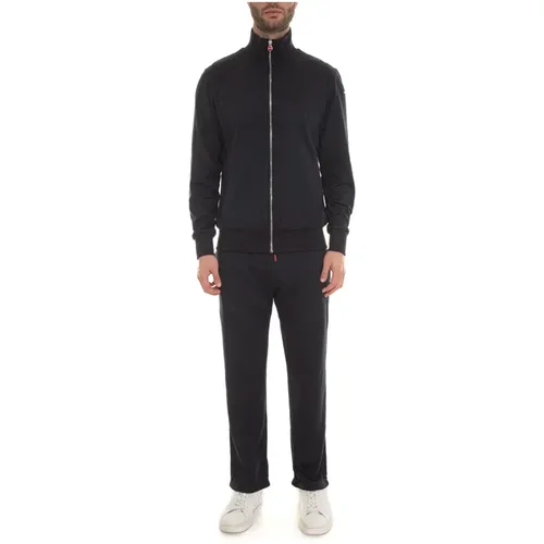 Training Sets, male, , Size: XL Zip Closure Sports Tracksuit Soft Trousers - Kiton - Modalova