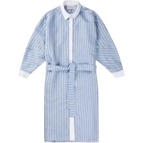 Striped Shirt Dress with Belt , female, Sizes: 2XL, M, 2XS - Munthe - Modalova