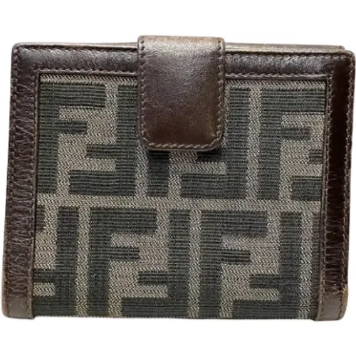 Pre-owned Wallets, unisex, , Size: ONE SIZE Pre-owned Canvas wallets - Fendi Vintage - Modalova