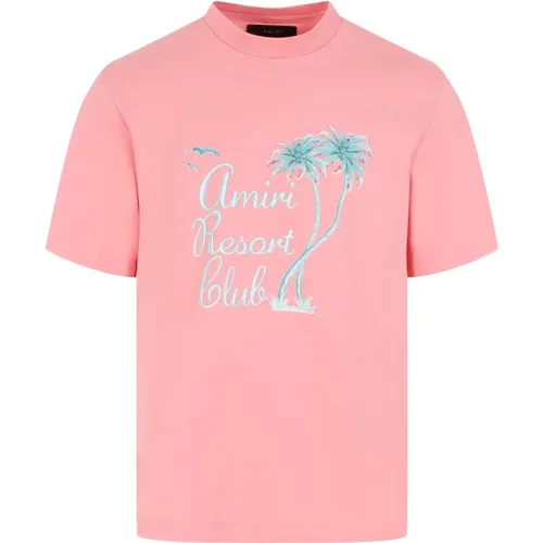 T-Shirts, male, , Size: M Flamingo Resort Club Tee - Amiri - Modalova