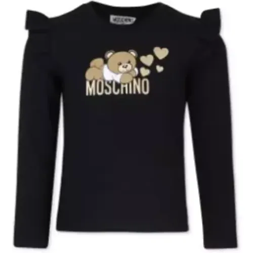 Kinder Schwarzes Langarm T-shirt - Moschino - Modalova