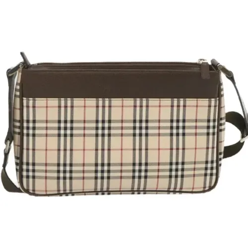 Pre-owned Cross Body Bags, female, , Size: ONE SIZE Pre-owned Canvas shoulder-bags - Burberry Vintage - Modalova