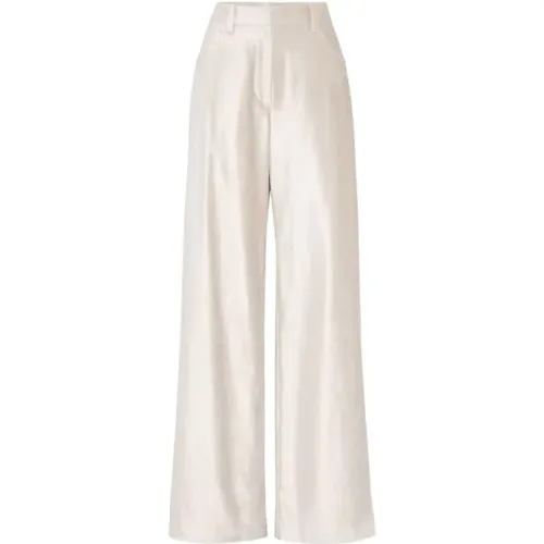 Shimmer Wide-Leg Trousers , female, Sizes: XS, S - BRUNELLO CUCINELLI - Modalova