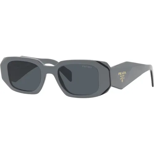 Grau/Dunkelgrau Sonnenbrille , Damen, Größe: 49 MM - Prada - Modalova