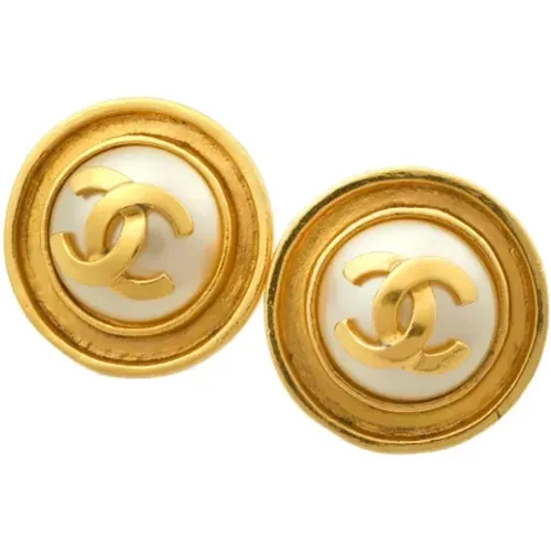 Pre-owned Jewellery, female, , Size: ONE SIZE Pre-owned Plastic earrings - Chanel Vintage - Modalova