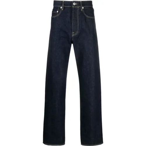 Indigo Straight-Leg Jeans , male, Sizes: W31 - Kenzo - Modalova