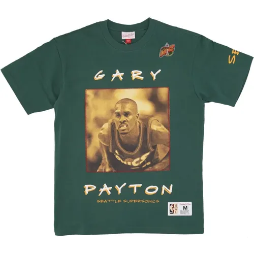 T-Shirts, male, , Size: XL Vintage NBA Player Tee Gary Payton - Mitchell & Ness - Modalova