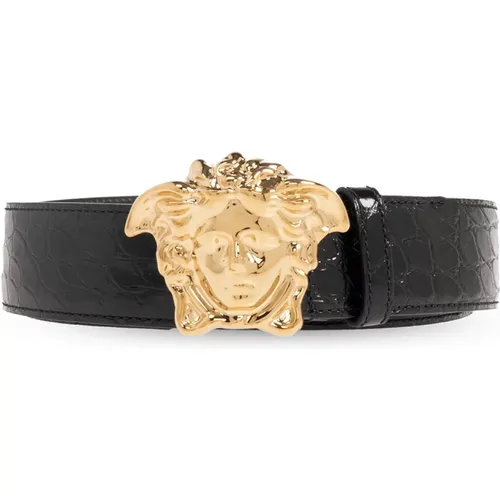 Belts, male, , Size: 80 CM Leather Belt - Versace - Modalova