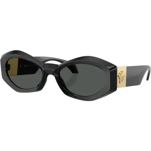 Square Sunglasses Grey Smoke , female, Sizes: 54 MM - Versace - Modalova
