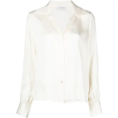 Silk Ivory Mylah Shirt , female, Sizes: S - Anine Bing - Modalova