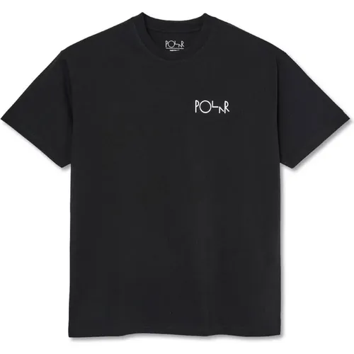 Stroke Logo Tee Cotton T-Shirt , male, Sizes: M - Polar Skate Co. - Modalova