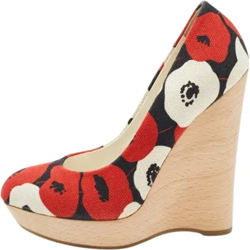 Pre-owned Pumps, female, , Size: 6 US Pre-owned Canvas heels - Yves Saint Laurent Vintage - Modalova