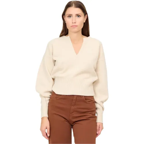 V-neck Wool and Cashmere Sweater , female, Sizes: M, XS - Federica Tosi - Modalova