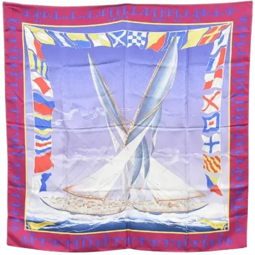 Pre-owned Scarves, female, , Size: ONE SIZE Pre-owned Silk scarves - Hermès Vintage - Modalova