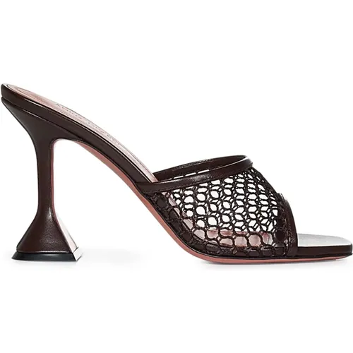 Sandal with Hourglass Heel , female, Sizes: 4 1/2 UK - Amina Muaddi - Modalova