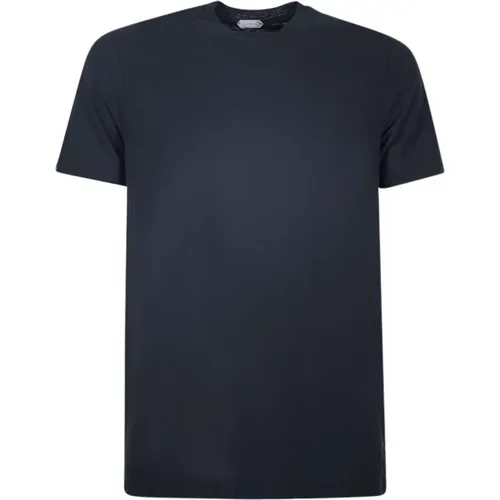 Ribbed T-Shirt - Made in Italy , male, Sizes: M, 2XL - Zanone - Modalova