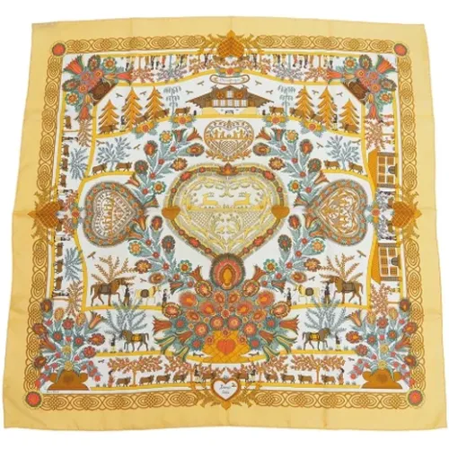 Pre-owned Scarves, female, , Size: ONE SIZE Pre-owned Silk scarves - Hermès Vintage - Modalova