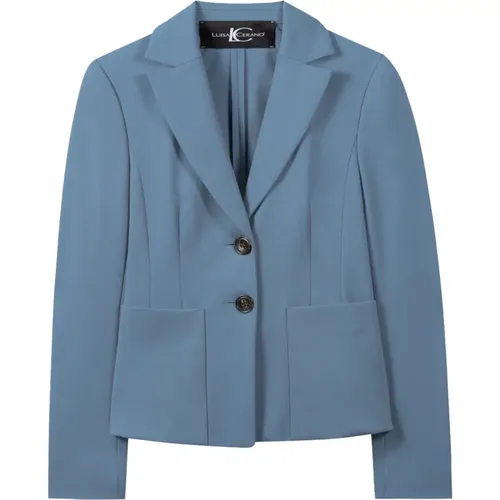 Klassischer Einreihiger Blazer Punto-Milano , Damen, Größe: M - LUISA CERANO - Modalova