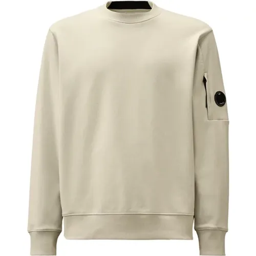 C.P. Company スウェット　グレー・ベージュ C.P. Company sweatshirt with zip in light gray - Bemymood