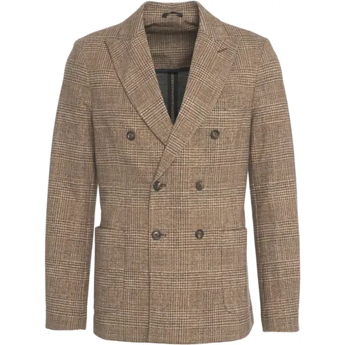 Blazers, male, , Size: S Cn5027 Double-Breasted Blazer - Circolo 1901 - Modalova