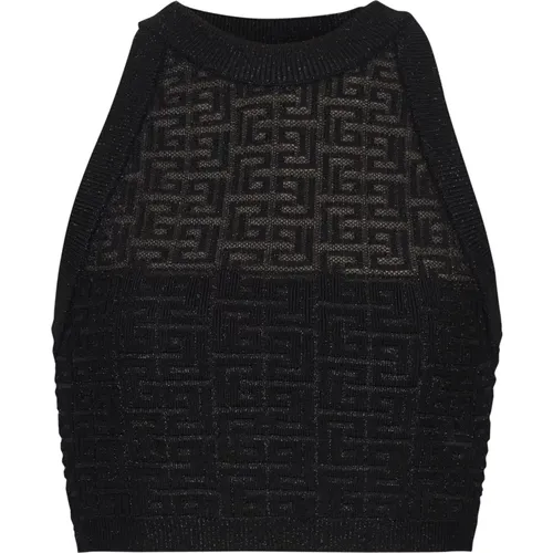 PB Labyrinth Stricktop , Damen, Größe: S - Balmain - Modalova