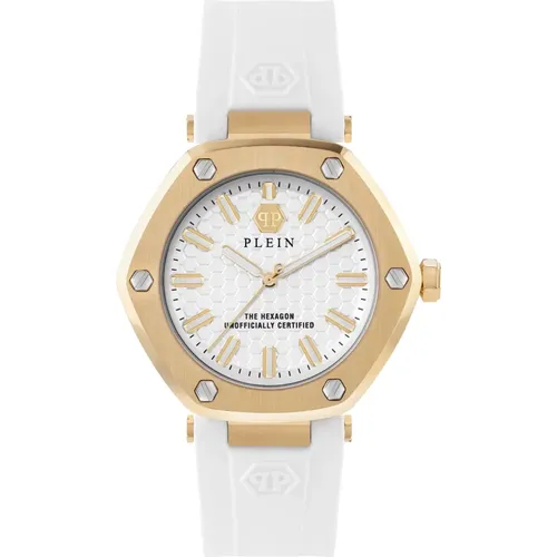 Hexagon Women's Watch Gold White , female, Sizes: ONE SIZE - Philipp Plein - Modalova