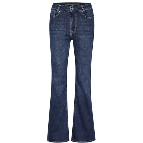 Dekota High Bootcut Jeans - Dunkelblaue Waschung , Damen, Größe: W33 L34 - My Essential Wardrobe - Modalova