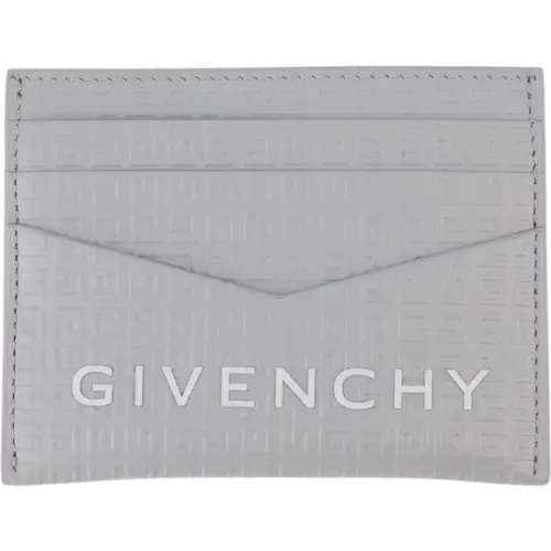 Wallets & Cardholders, male, , Size: ONE SIZE Leather Card Holder with 4G Print - Givenchy - Modalova