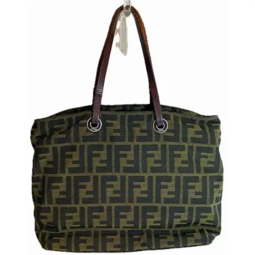 Pre-owned Tote Bags, female, , Size: ONE SIZE Pre-owned Canvas handbags - Fendi Vintage - Modalova