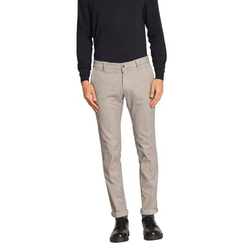 Extra Slim Chino Hose mit Hahnentrittmuster , Herren, Größe: S - Mason's - Modalova