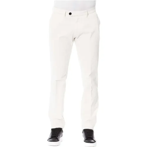 Chinos, male, , Size: M Stylish Pants with Button and Zipper Closure - Trussardi - Modalova