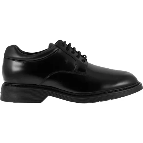 Classic Leather Lace-Up with Rubber Sole , male, Sizes: 10 UK, 8 UK, 5 1/2 UK, 5 UK, 6 1/2 UK, 9 UK, 11 UK, 7 1/2 UK, 8 1/2 UK, 7 UK, 6 UK, 9 1/2 UK - Hogan - Modalova