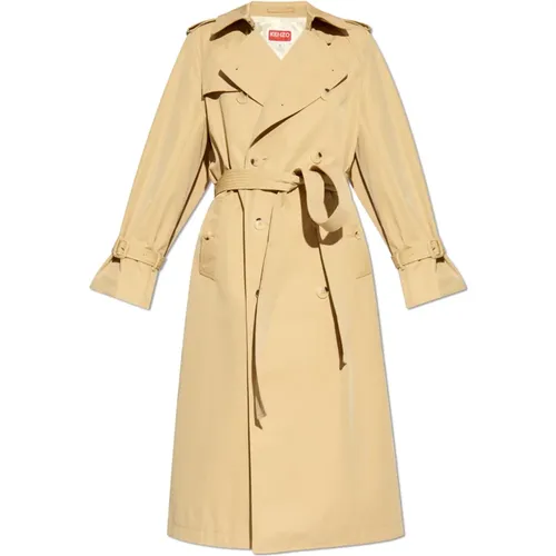 Trench Coats, female, , Size: S Double-breasted trench coat - Kenzo - Modalova