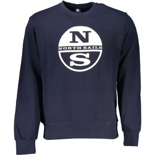 Gebürsteter Sweatshirt mit Print-Logo - North Sails - Modalova