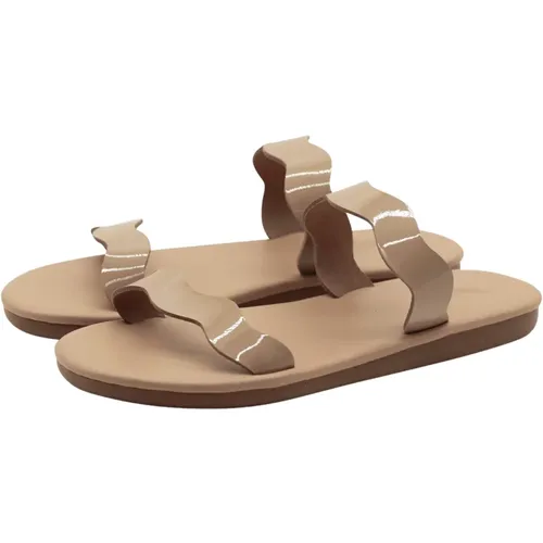 Sliders, female, , Size: 10 US Stylish Nude Sandals - Ancient Greek Sandals - Modalova