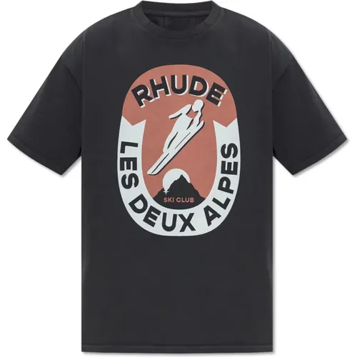 Baumwoll-T-Shirt , Herren, Größe: S - Rhude - Modalova