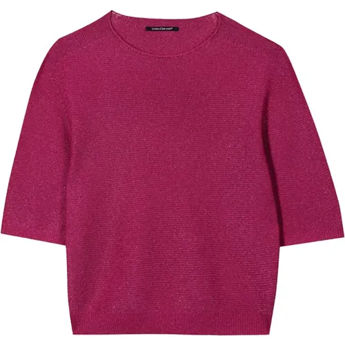 Schimmernder Tape-Strickpullover , Damen, Größe: XL - LUISA CERANO - Modalova