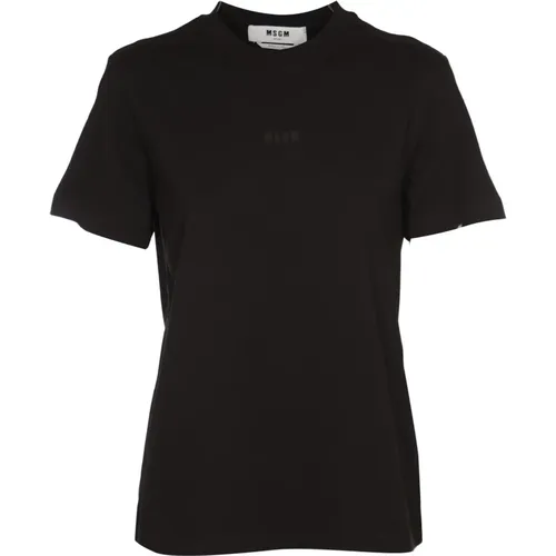 Schwarze T-Shirts und Polos , Damen, Größe: M - Msgm - Modalova