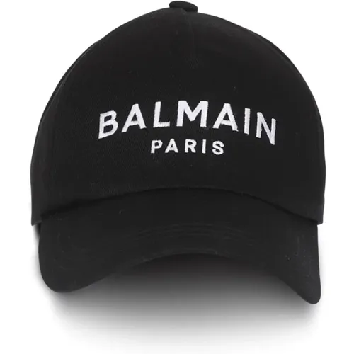 Caps, male, , Size: ONE SIZE Cap with Logo - Balmain - Modalova