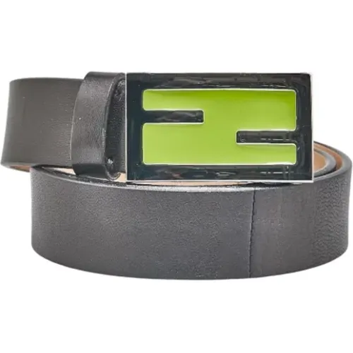 Pre-owned Belts, male, , Size: ONE SIZE Pre-owned Leather belts - Fendi Vintage - Modalova