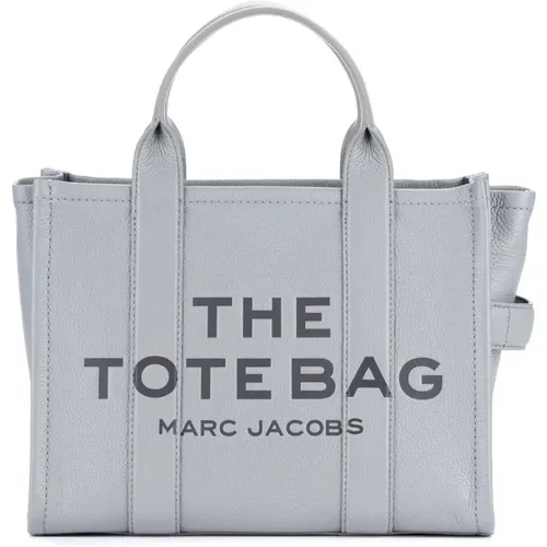 Mini Traveler Tote Bag in Perlgrauem Leder - Marc Jacobs - Modalova