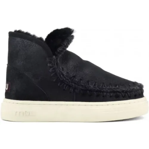 Winter Boots, female, , Size: 10 US Sneakers in Reversed Sheepskin and Leather - Mou - Modalova