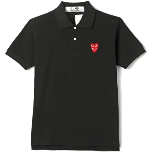 Schwarzes Poloshirt , Herren, Größe: L - Comme des Garçons Play - Modalova