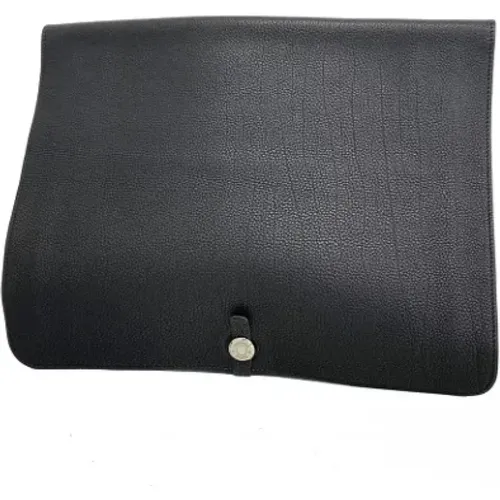 Pre-owned Clutches, male, , Size: ONE SIZE Pre-owned Leather clutches - Hermès Vintage - Modalova