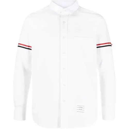 Mini Round Collar Seersucker Shirt , male, Sizes: M, 2XL, L, XL, S - Thom Browne - Modalova