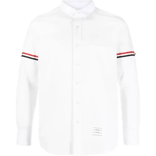 Mini Round Collar Seersucker Shirt , male, Sizes: M, L, XL - Thom Browne - Modalova