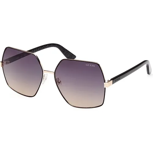 Stylische Sonnenbrille mit schwarzem Rahmen , Damen, Größe: 58 MM - Guess - Modalova