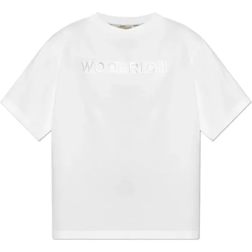 T-Shirt mit Logo Woolrich - Woolrich - Modalova