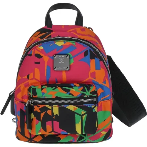 Printed Nylon Backpack , female, Sizes: ONE SIZE - MCM - Modalova