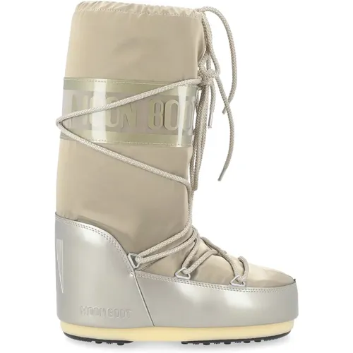 Platinum Glance Icon Stylischer Stiefel , Damen, Größe: 35 EU - moon boot - Modalova